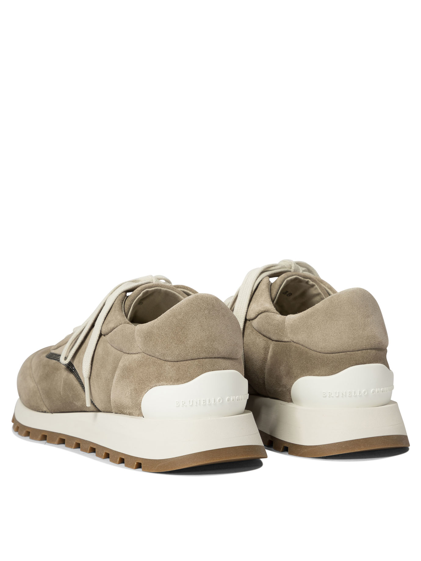 BRUNELLO CUCINELLI Beige Monili sneakers